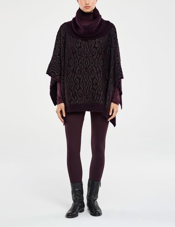 Sarah Pacini PONCHO JACQUARD