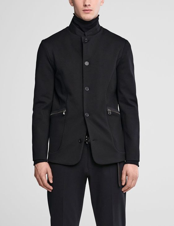Sarah Pacini Jersey jacket - mandarin collar