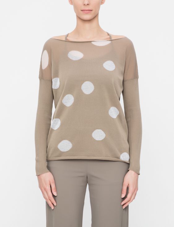 Sarah Pacini PULL EN COTON - MOTIF À POIS