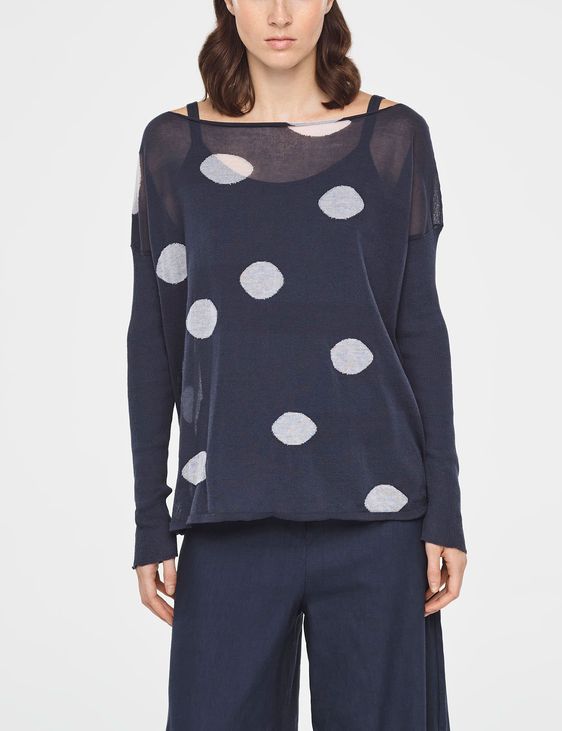 Sarah Pacini PULL EN COTON - MOTIF À POIS