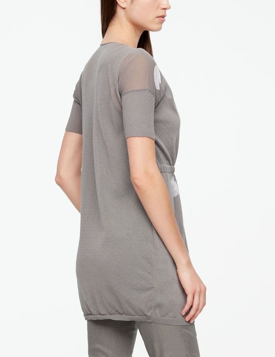 Sarah Pacini PULL LONG EN COTON - MOTIF À POIS