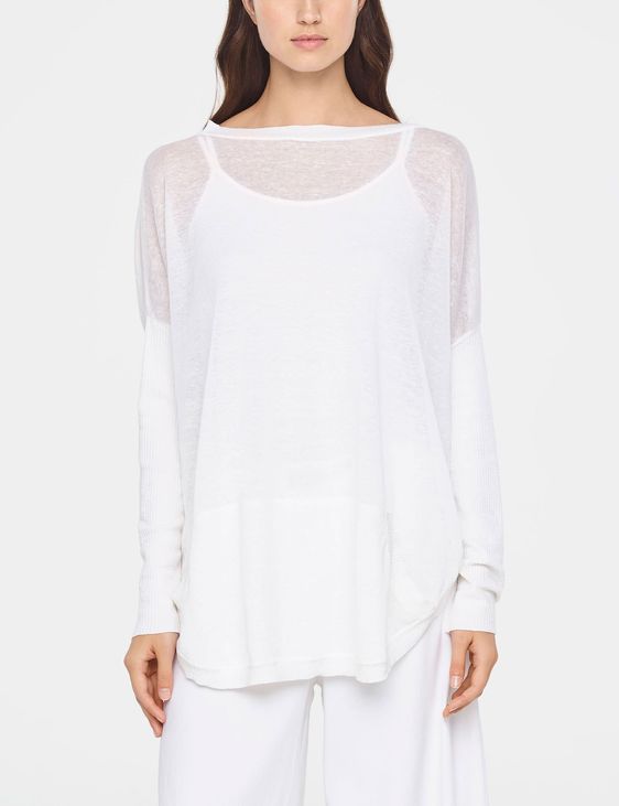 Sarah Pacini PULL LONG EN LIN - GRANDE POCHE