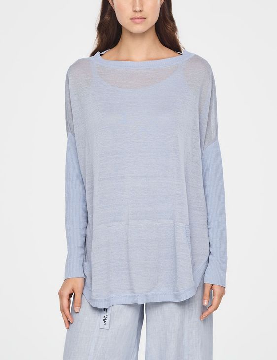 Sarah Pacini PULL LONG EN LIN - GRANDE POCHE