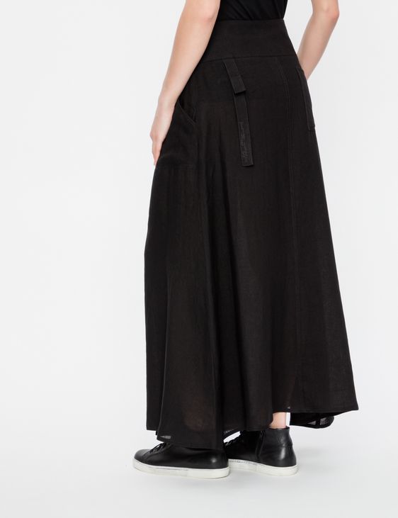 Sarah Pacini MAXI LINEN WRAP SKIRT