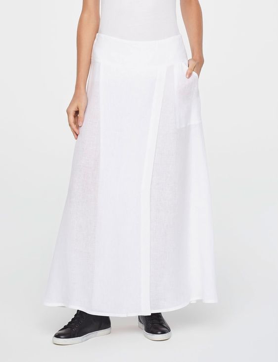Sarah Pacini MAXI-WICKELROCK LEINEN