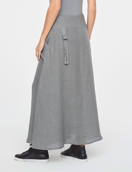Sarah Pacini MAXI LINEN WRAP SKIRT
