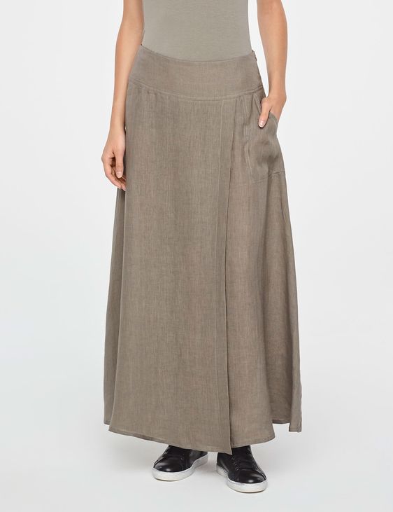 Sarah Pacini MAXI-WICKELROCK LEINEN