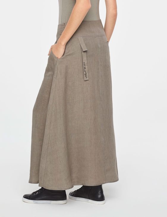 Sarah Pacini MAXI-WICKELROCK LEINEN