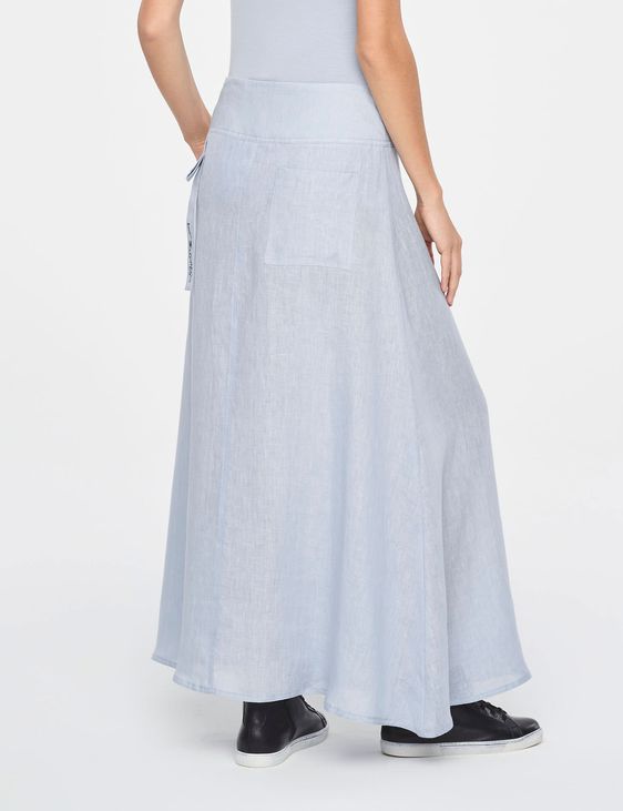 Sarah Pacini MAXI LINEN WRAP SKIRT