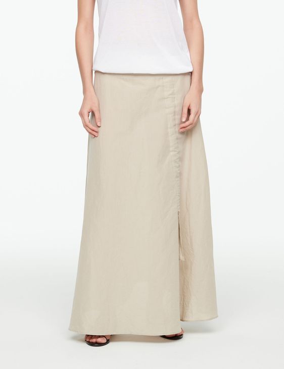 Sarah Pacini LINNEN-KATOENEN MAXI ROK