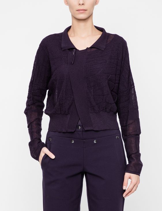 Sarah Pacini Korte cardigan - honingraat