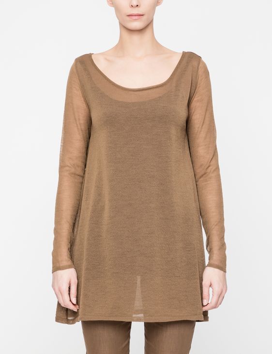 Sarah Pacini PULL ÉVASÉ - VOILE DE MÉRINOS