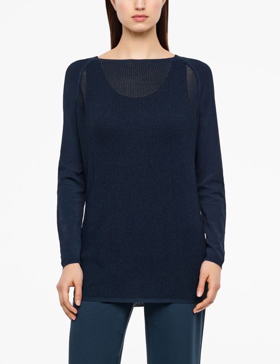 Sarah Pacini MESH-SWEATER - RAGLANÄRMEL