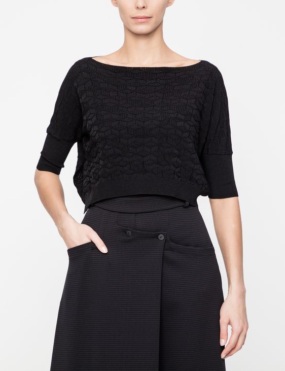 Sarah Pacini PULL COURT - MOTIF GÉOMÉTRIQUE