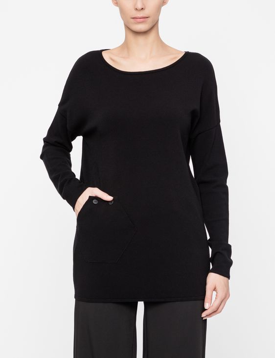 Sarah Pacini Pull long - poche hexagonale