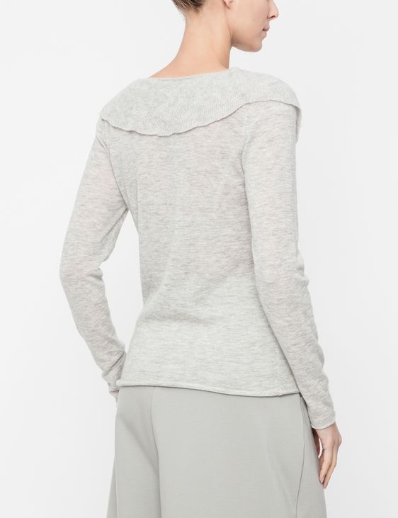Sarah Pacini Sweater - flounce neckline