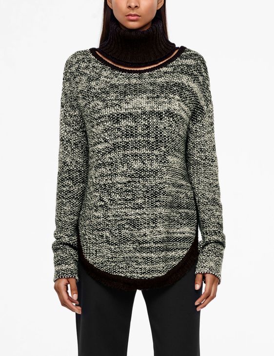 Sarah Pacini PULL MÉRINOS - COL AJUSTABLE
