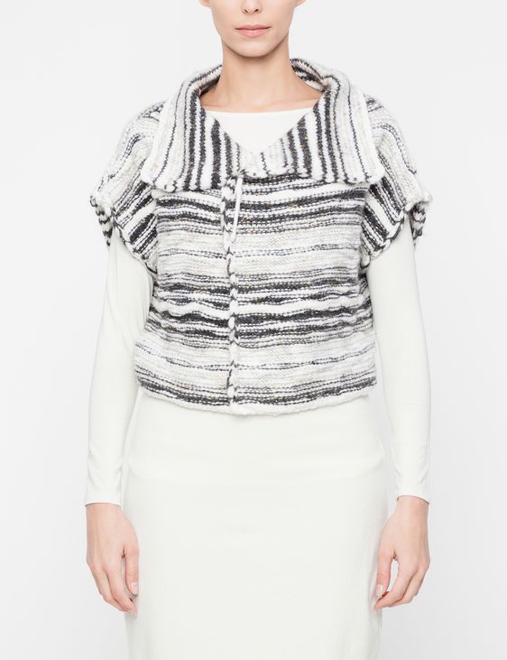 Sarah Pacini Wool cardigan - shimmering stripes