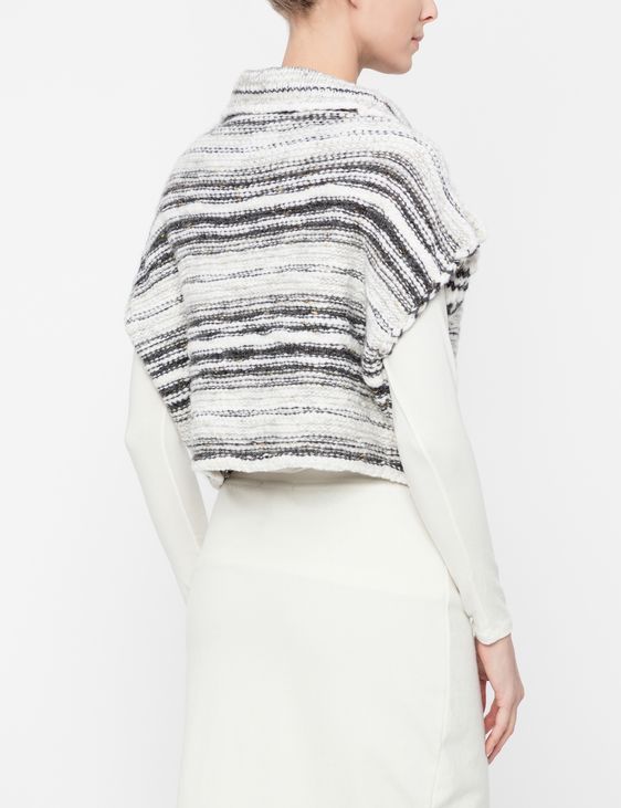 Sarah Pacini Wollen cardigan - glanzende strepen