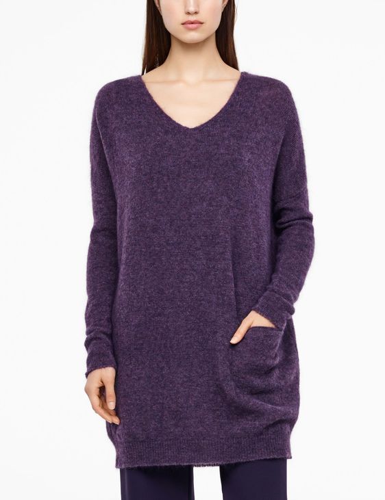 Sarah Pacini MOHAIR-MERINO-SWEATER - LANGE ÄRMEL