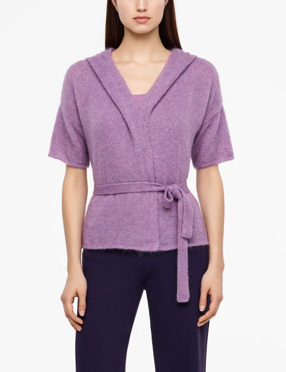 Sarah Pacini MOHAIR-MERINO CARGIDAN - SHORT SLEEVES