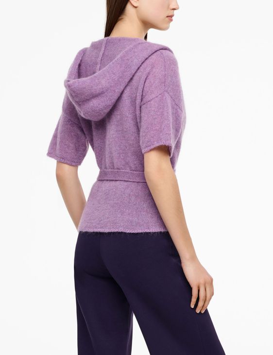 Sarah Pacini MOHAIR-MERINO CARGIDAN - SHORT SLEEVES