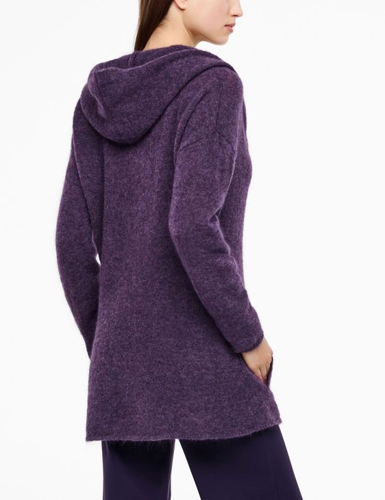 Sarah Pacini CARDIGAN LONG À CAPUCHE - MOHAIR