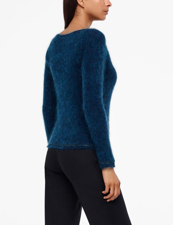 Sarah Pacini MOHAIR-MERINO-SWEATER - SCHIMMERNDER STRICK