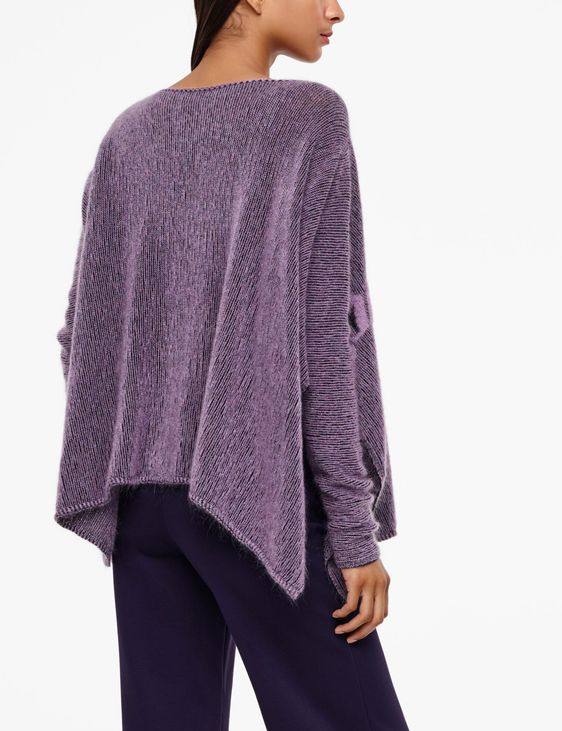 Sarah Pacini JACQUARD PONCHO - LANGE MOUWEN