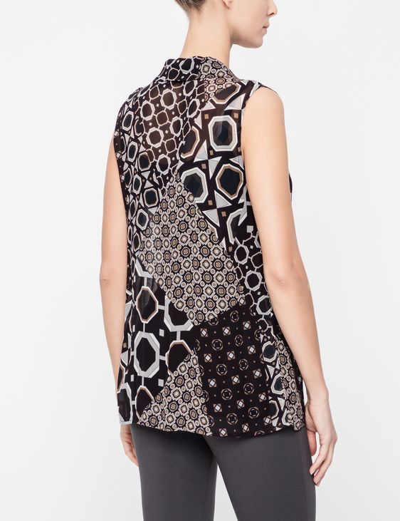 Sarah Pacini Chemise imprimée - sans manches