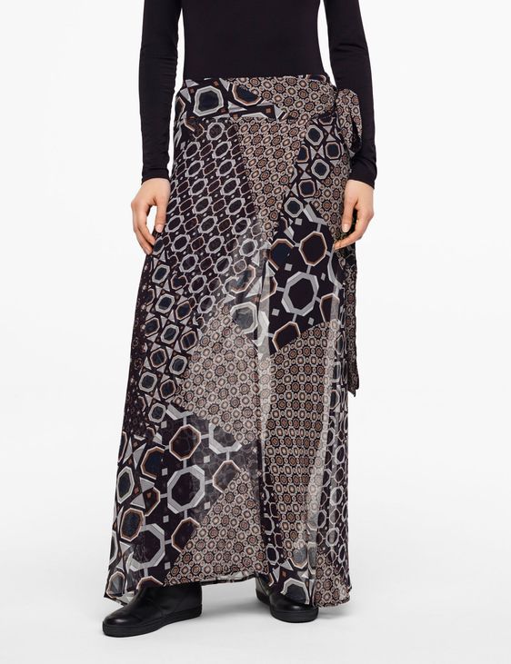 Sarah Pacini JUPE MAXI - MOTIF GÉOMÉTRIQUE