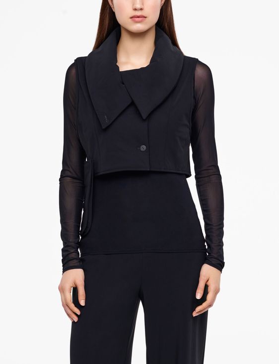 Sarah Pacini MANTEAU COURT SANS MANCHE