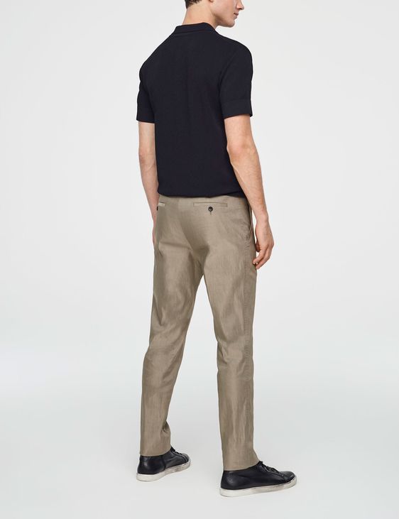 Sarah Pacini PANTALON LIN STRETCH - POCHES ZIPPÉES