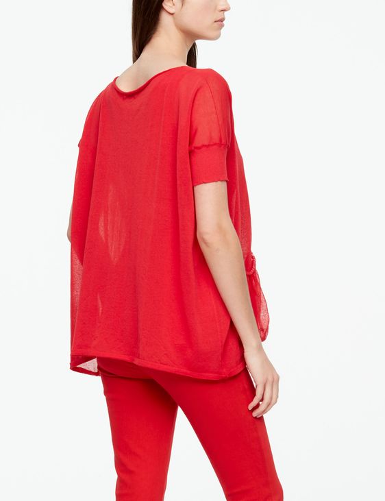 Sarah Pacini COTTON SWEATER - POUCH POCKET