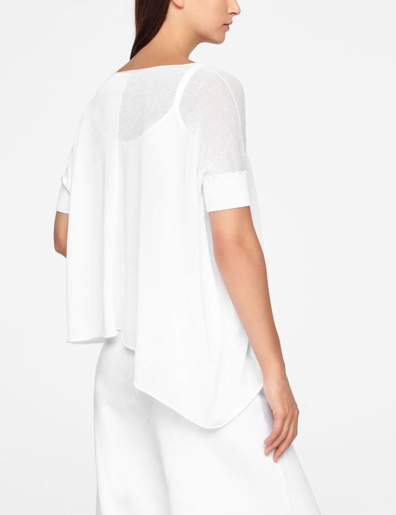 Sarah Pacini COTTON SWEATER - ASYMMETRIC