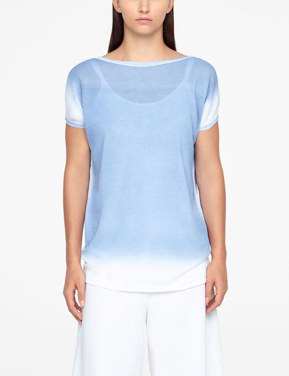 Sarah Pacini GRADIENT SWEATER - CAP SLEEVES