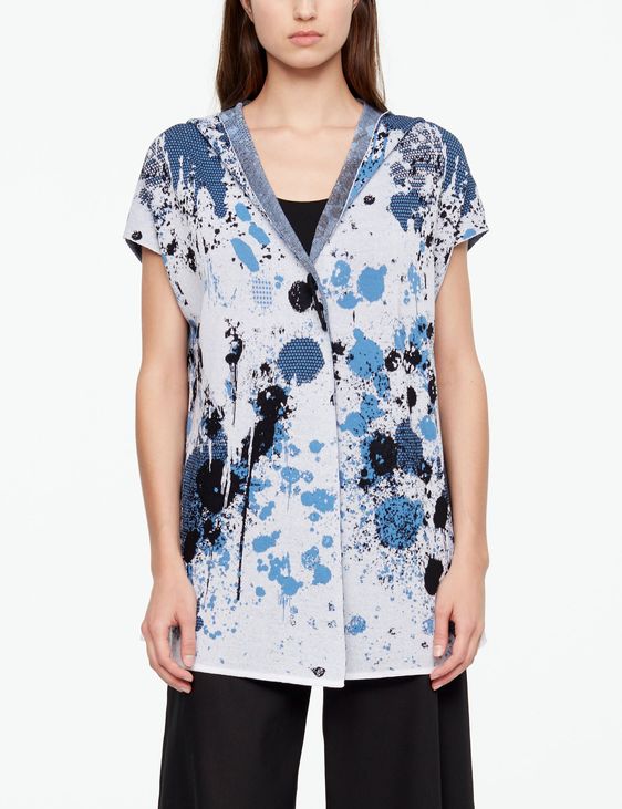 Sarah Pacini MURAL CARDIGAN - CAP SLEEVES