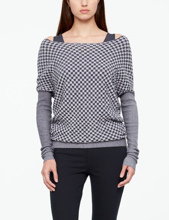 Sarah Pacini PULL EN COTON - DAMIER