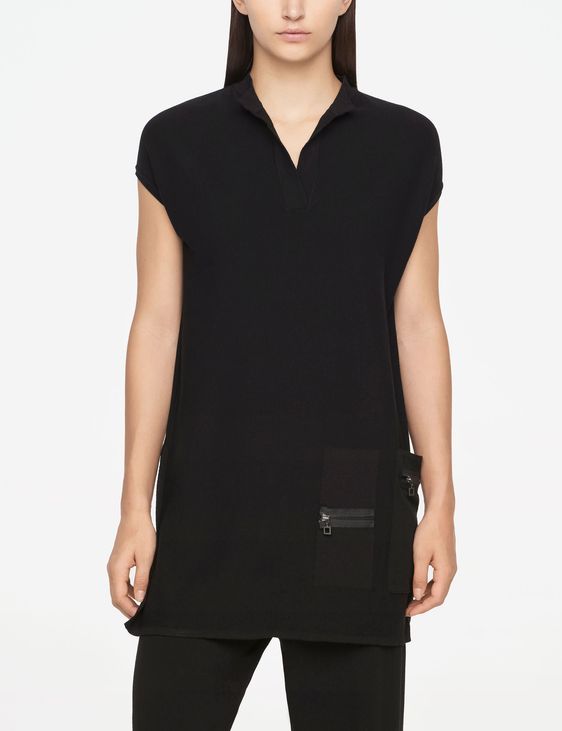 Sarah Pacini LANGER SWEATER - REISSVERSCHLUSSDETAIL