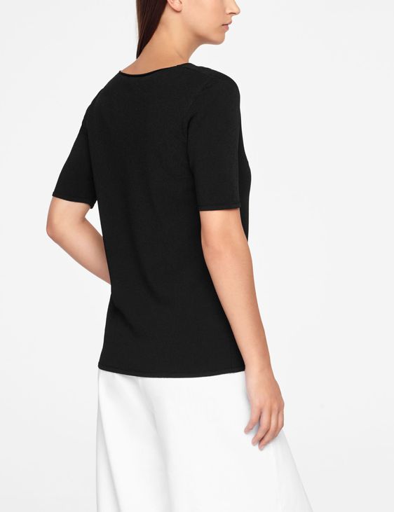Sarah Pacini PULL COL V - POCHE APPLIQUÉE