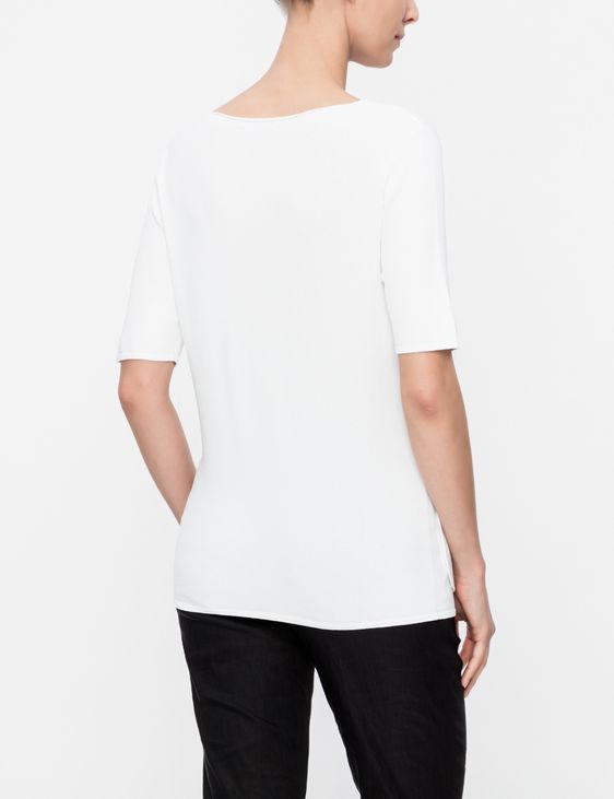 Sarah Pacini PULL COL V - POCHE APPLIQUÉE