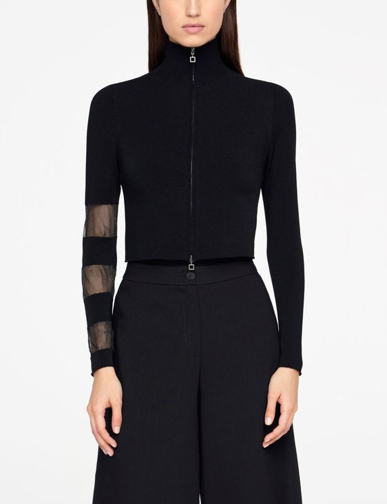 Sarah Pacini CARDIGAN - DÉTAILS TRANSLUCIDES