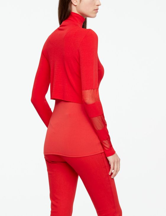 Sarah Pacini CARDIGAN - TRANSLUCENT DETAILS