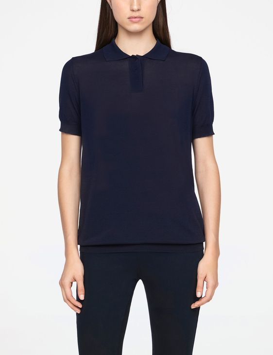Sarah Pacini POLO SWEATER - MAKO COTTON