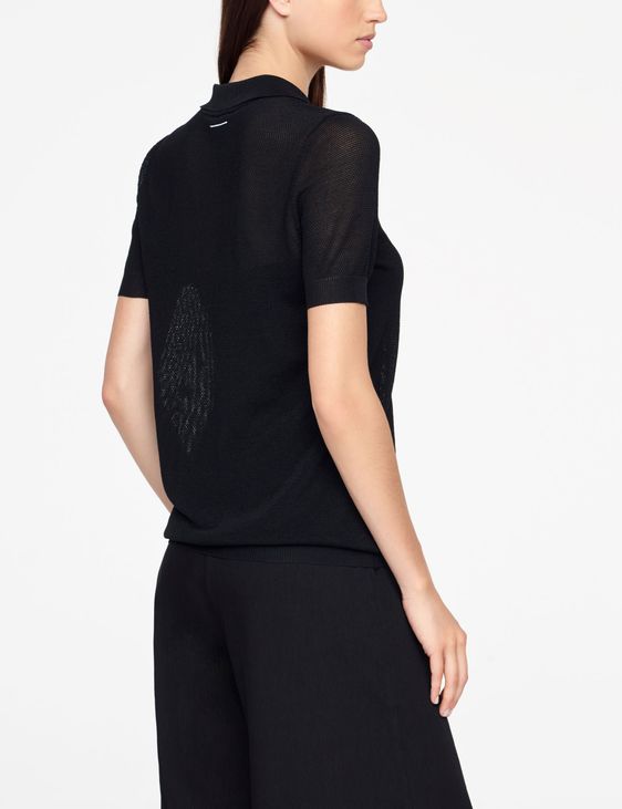 Sarah Pacini POLO-SWEATER - STRUKTURIERT