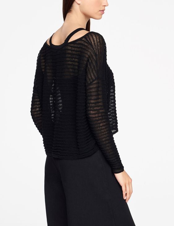 Sarah Pacini LINEN SWEATER - RELIEF