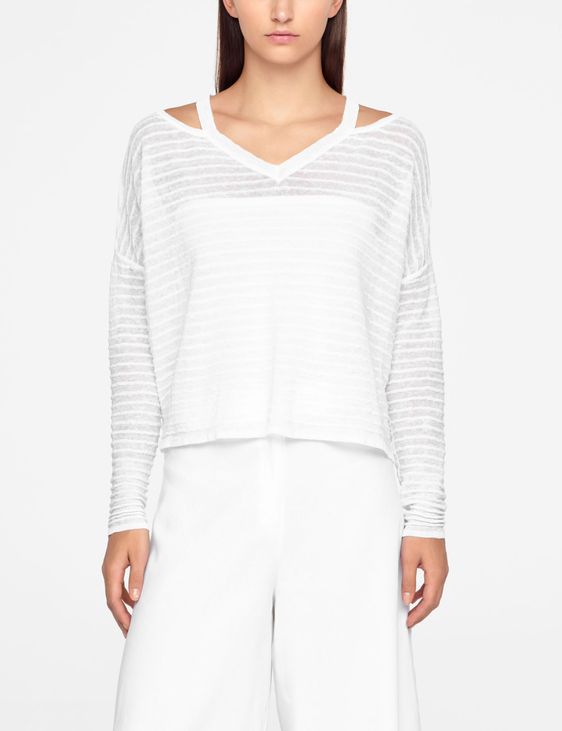 Sarah Pacini PULL EN LIN - RELIEF