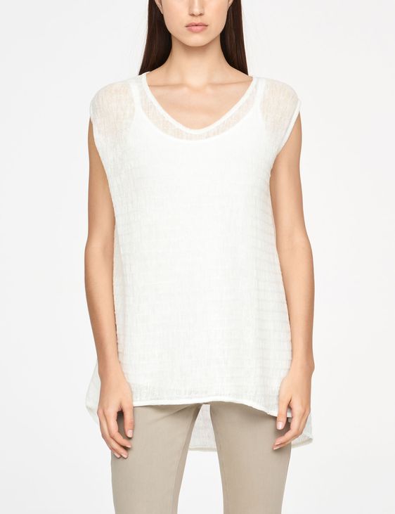 Sarah Pacini LEINEN-SWEATER - GESTREIFT
