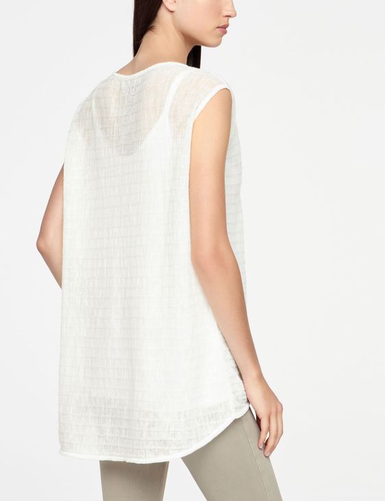Sarah Pacini LEINEN-SWEATER - GESTREIFT