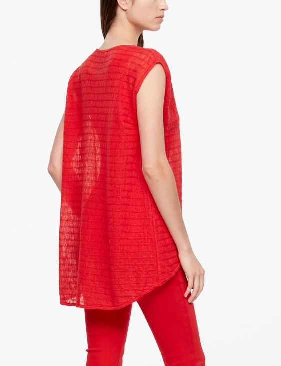Sarah Pacini LEINEN-SWEATER - GESTREIFT
